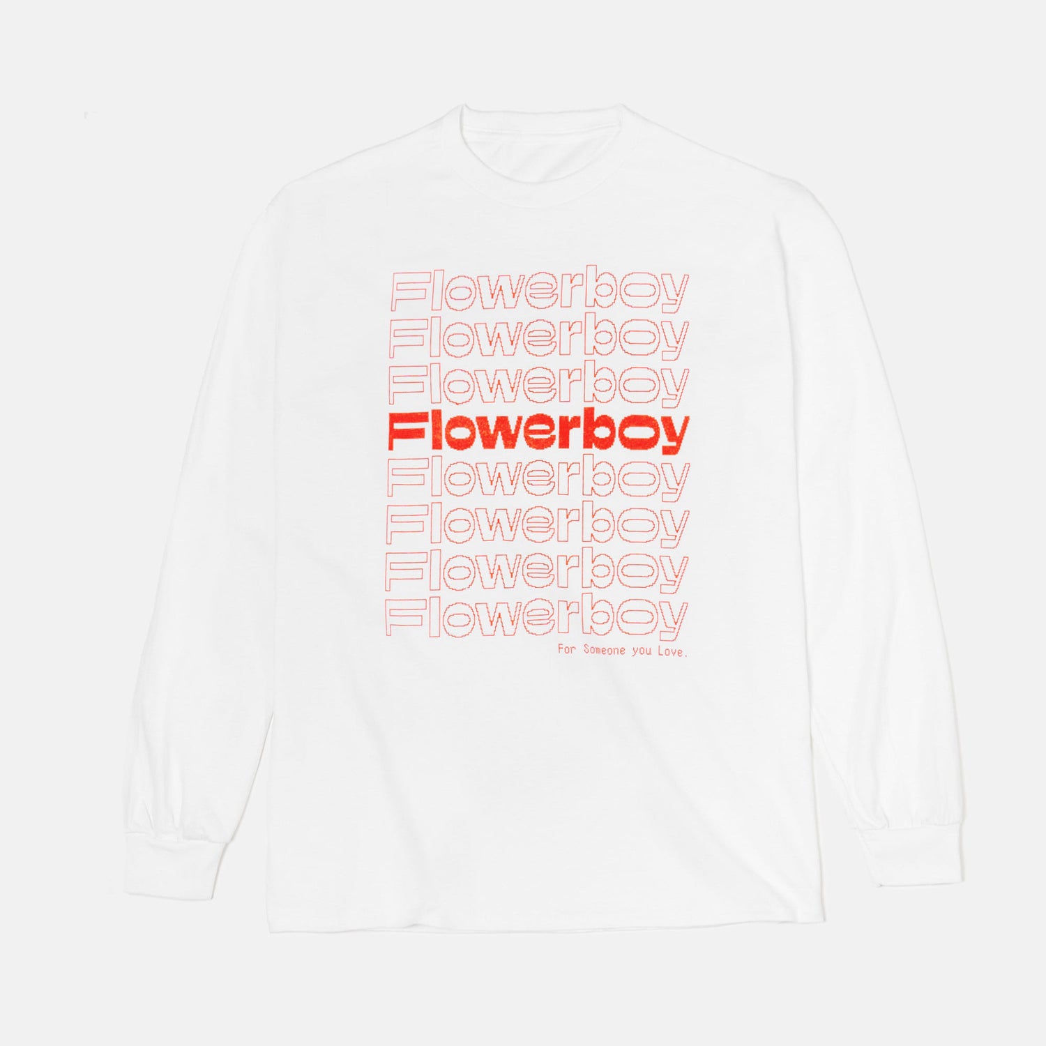 Flowerboy Project Long Sleeve Tee | White & Red