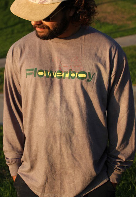 Flowerboy Project Long Sleeve Double Dyed Tea Tee | Grey