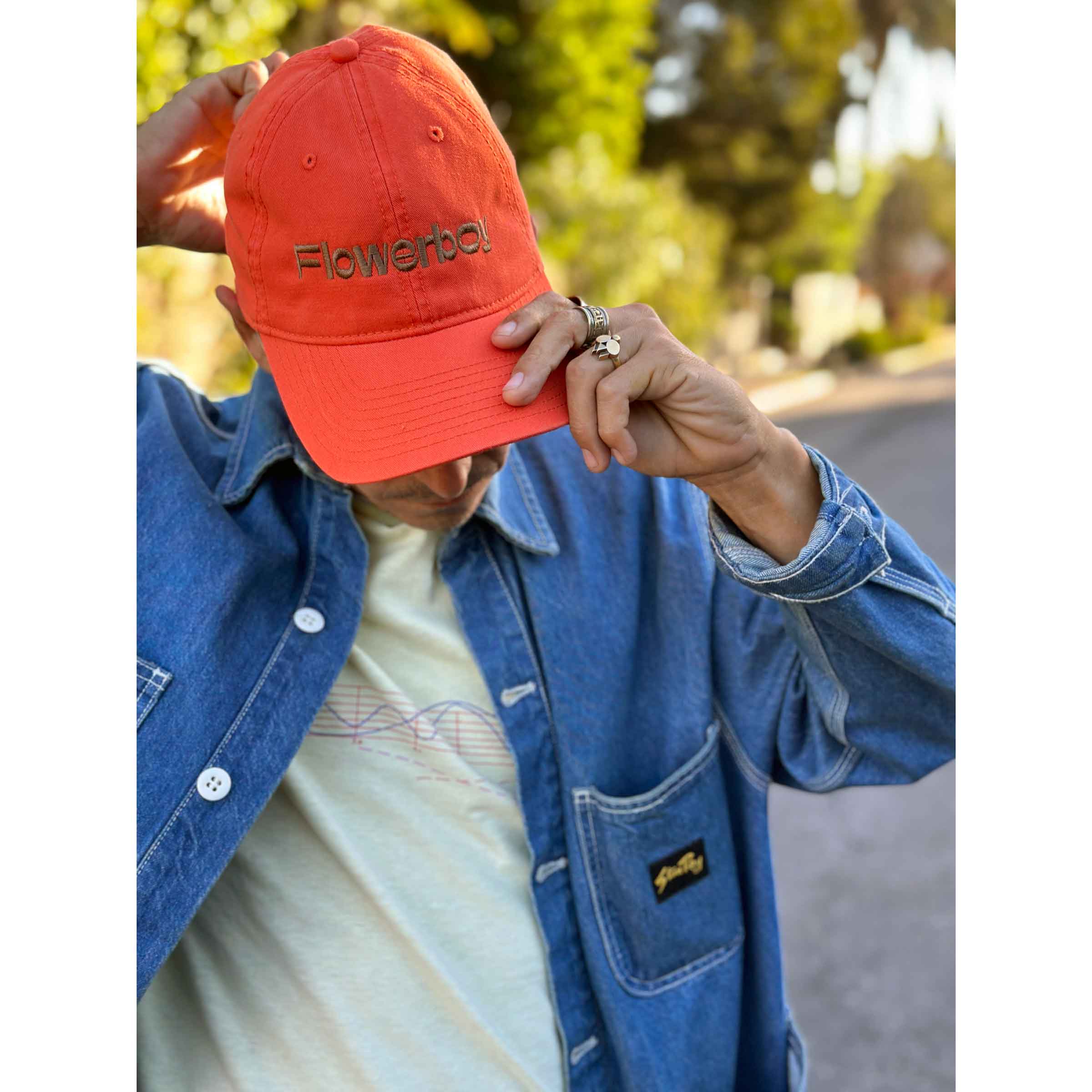 BOSS Kidswear logo-print baseball cap - Orange