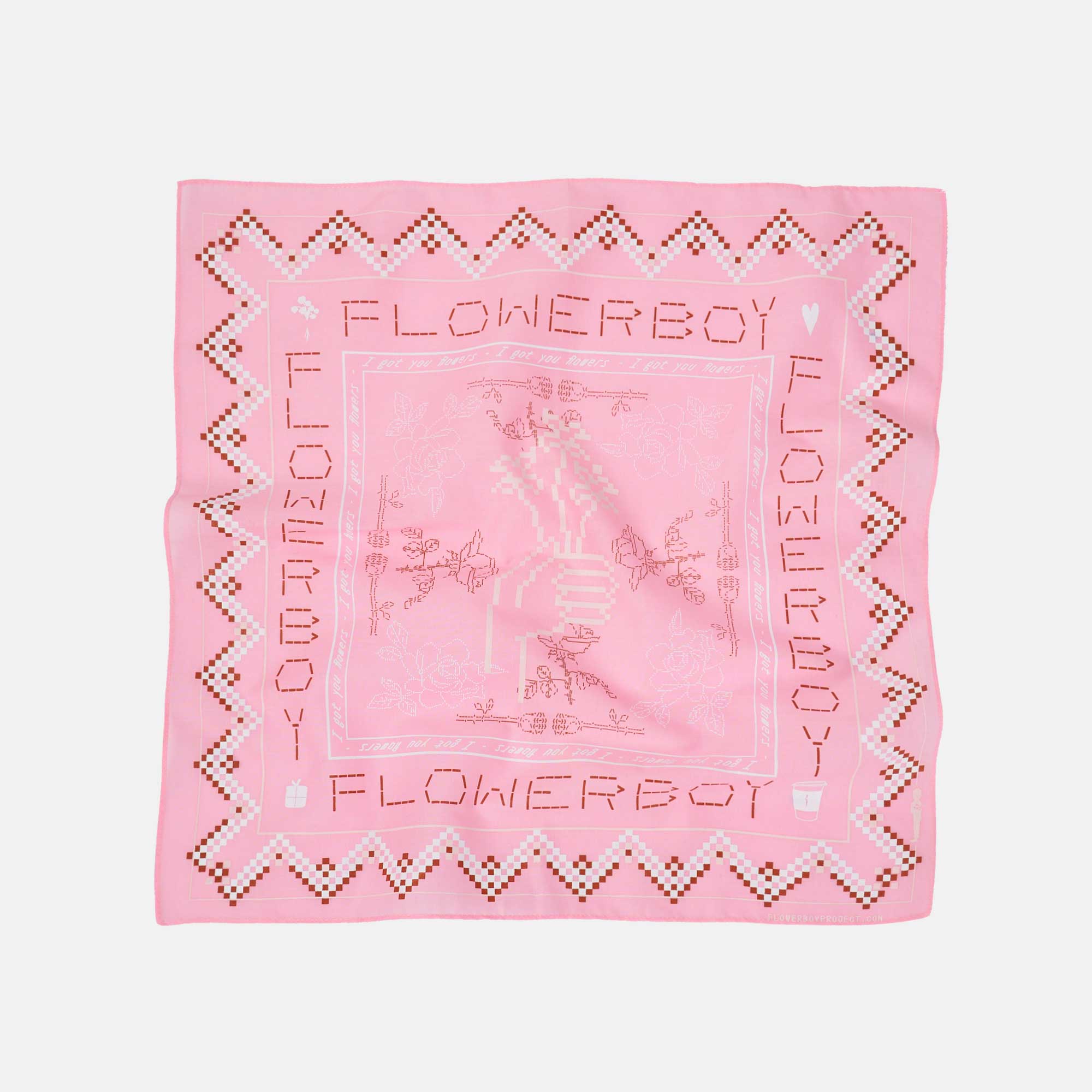 Flowerboy Project "I Got You Flowers" Bandana | Pink