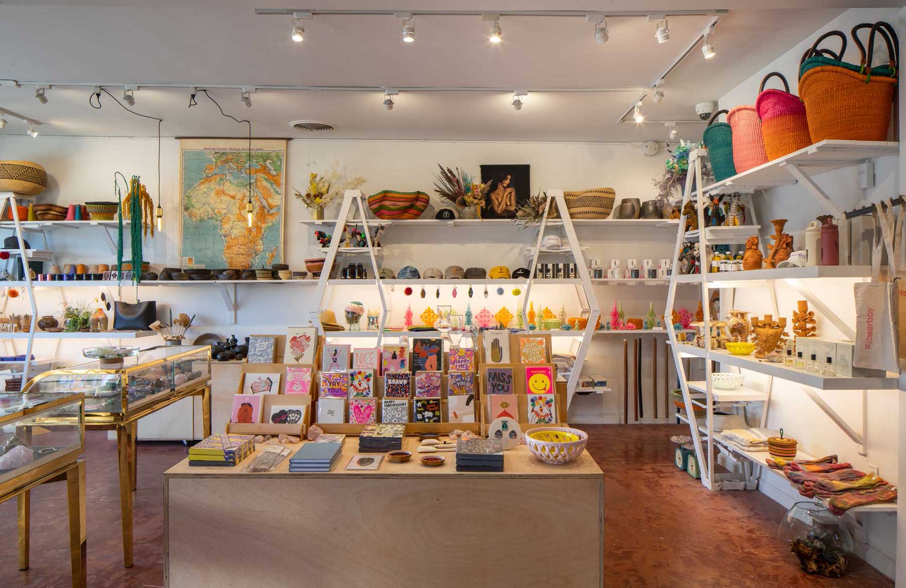 Interior of Flowerboy Project store in Venice, California