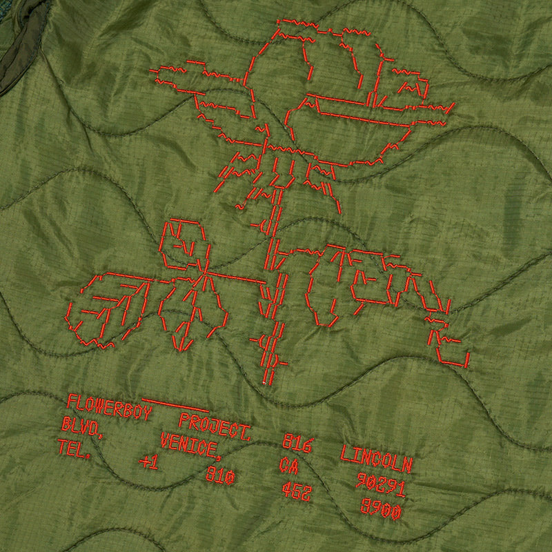 Rear detail of Flowerboy Project Nylon Jacket