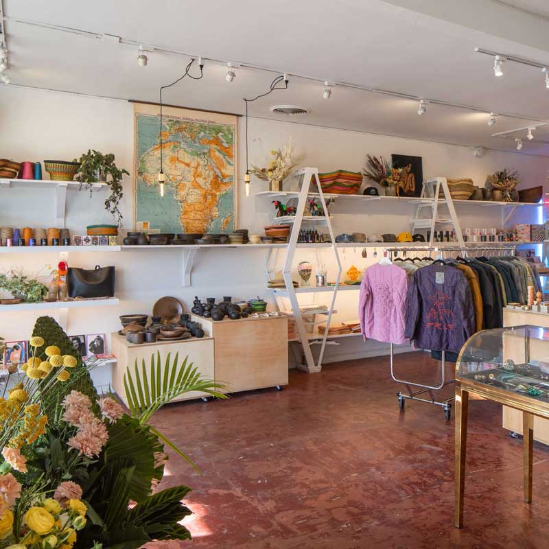 Interior of Flowerboy Project store in Venice, California