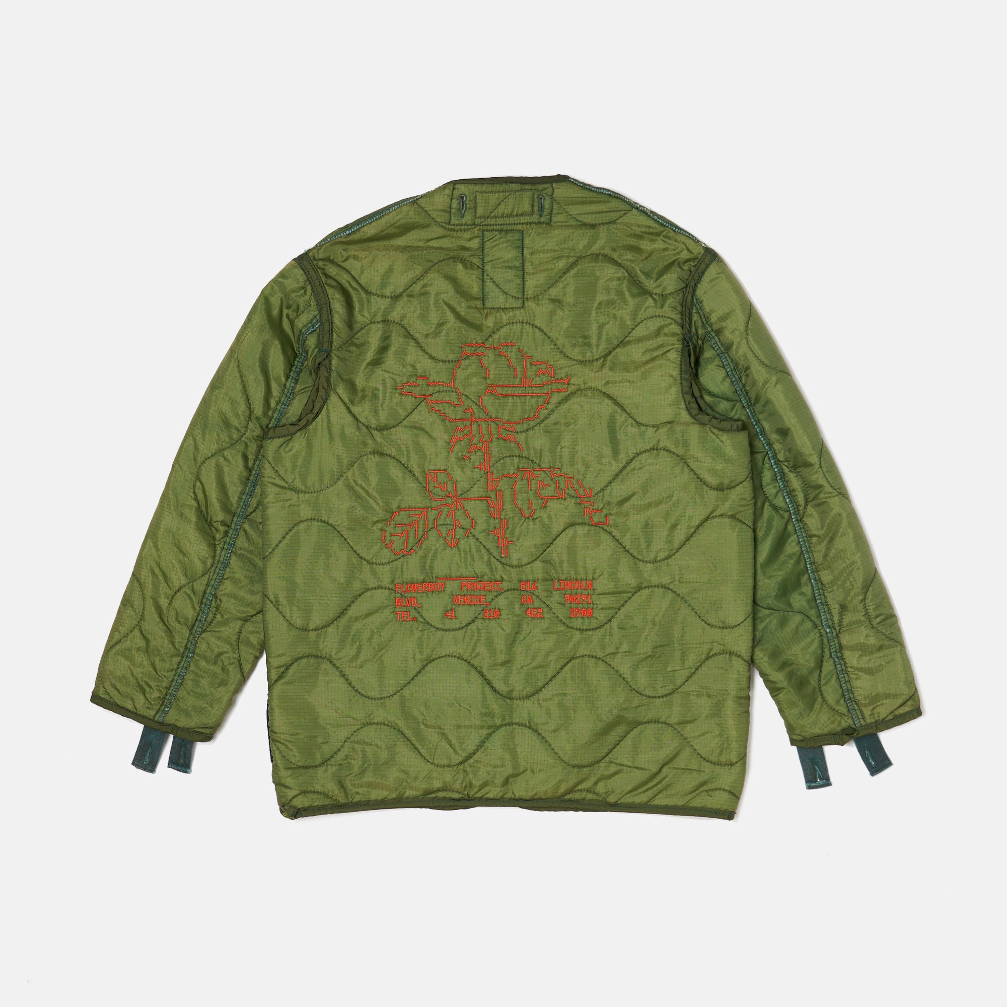 Flowerboy Project Nylon Liner | Army Green - Back